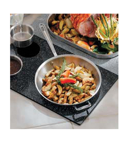 Stainless Steel Stir Fry Pan 10.3"L x 17.7"W x 2.8"H